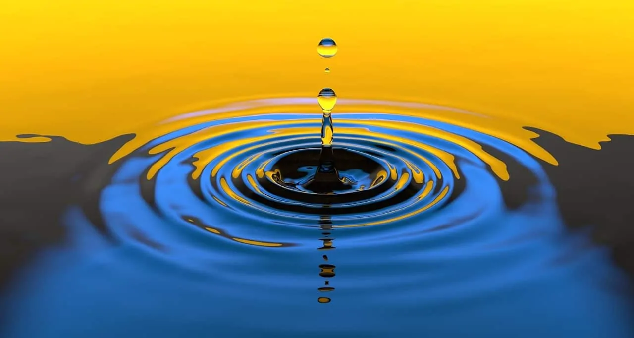water drop yellow