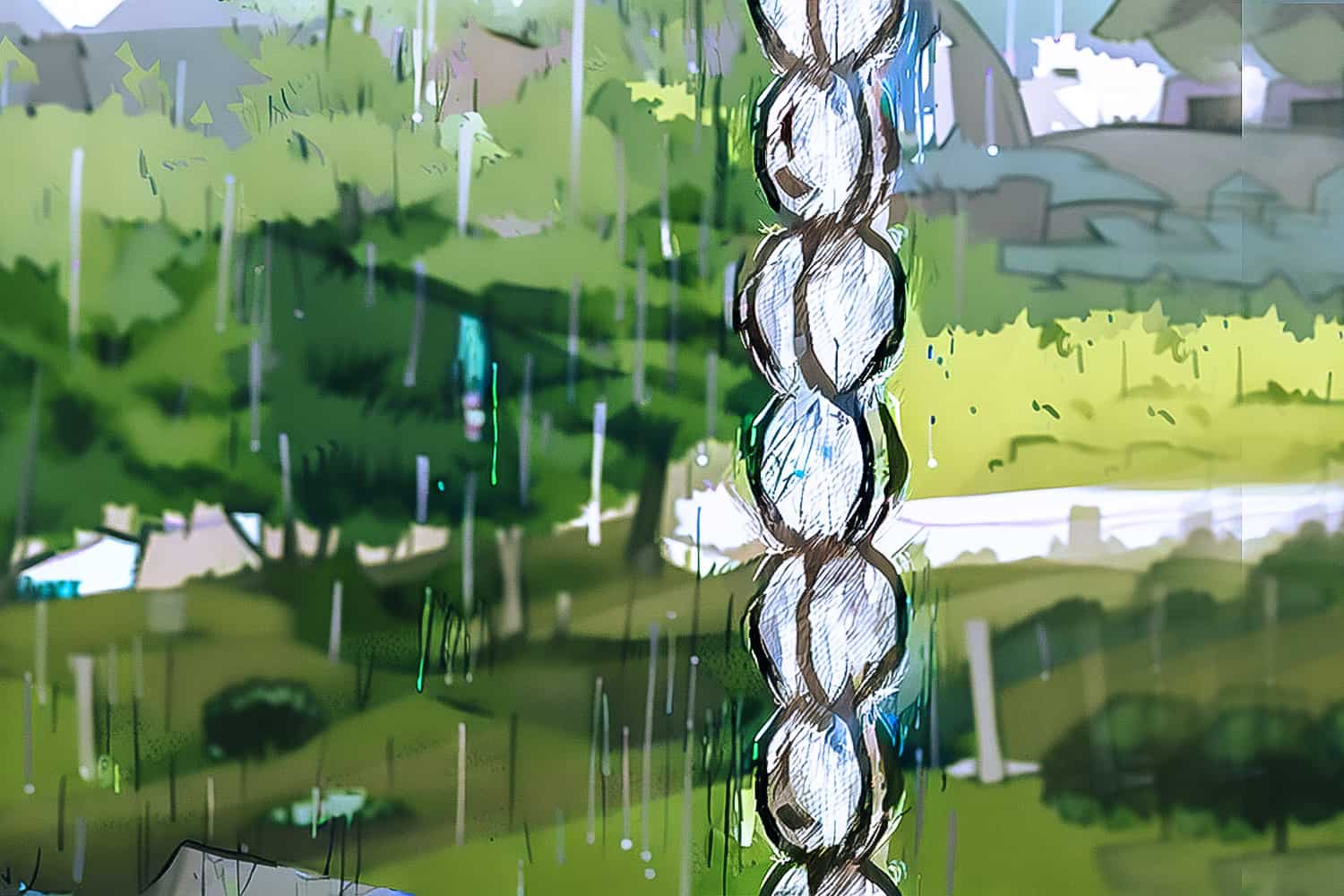 Featured image for “What is a Rain Chain: The Rainwater Harvesting Ornament”